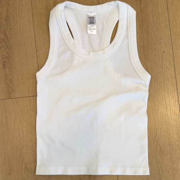 Reflex White Ribbed Tank Top - Picture 3 of 5